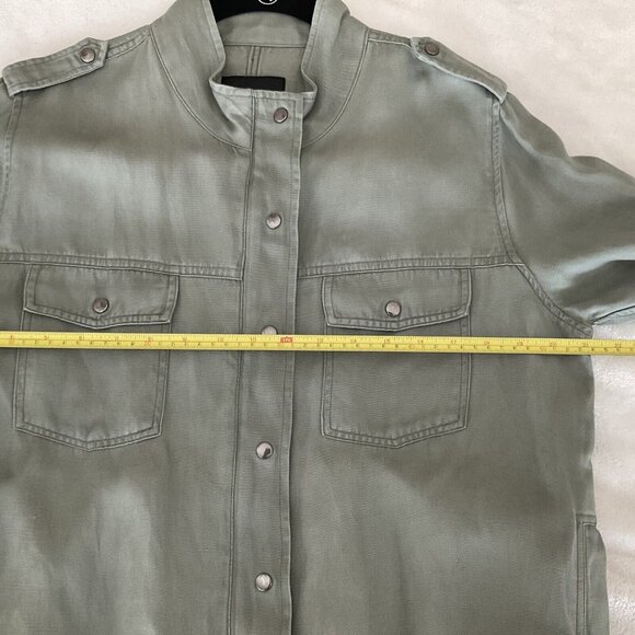RAILS Women's Collins Sage Green Utility Jacket, Size Small Linen Blend - Picture 8 of 16